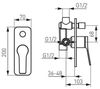 Смеситель FERRO STRATOS BSC7P (для душа интегрированный в стену) 