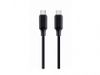 Blister Type-C/Type-C, CM/CM,  1.5 m, 100W charging power,Cablexpert Cotton Braided Spacegrey/White 