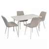 cumpără Set masă și scaune Evelin di Costacurta стол DT-405-4Wh + 4 стула YTC-055Wh Light grey în Chișinău 