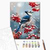 купить Картина по номерам BrushMe BS54498 40x50cm (în cutie) Pasăre pe ramura înghețată в Кишинёве 