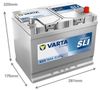 купить Автомобильный аккумулятор Varta 70AH 630A(JIS) клемы 0 (261x175x220) S4 026 (570412063K262) в Кишинёве 
