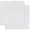cumpără Lenjerie de pat pentru copii Jollein 2512-507-00001 Cearsaf cu elastic Molton White, 120x60cm, 2buc în Chișinău 