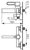 купить Смеситель для ванны Zaffiro F-DESIGN Gun Metal FD1-ZFR-1-04 (cada) в Кишинёве 