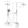 купить Душевая панель Zaffiro Bara dus F-DESIGN Gun Metal FD1-ZFR-7USET1-04 в Кишинёве 