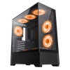 Case ATX GAMEMAX VISTA AB, w/o PSU, 0.6mm, 6x120mm ARGB fans, Dual TG, USB3.0, Type-C, Black 