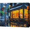 cumpără Tablou pe numere BrushMe MG0023FC 40х50cm (fără cutie) Luminile orașului ploios în Chișinău 