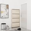 купить Полка для обуви Mobildor-Lux Leo Slim 80x16x164H cm Sonoma в Кишинёве 