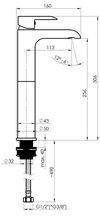купить Смеситель для умывальника Rubineta ULTRA-18/D (N) (GRAPHITE) в Кишинёве 