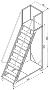купить Лестница платформа Gama Cirus 2148x1656x700 мм, 8+1 ступений в Кишинёве 