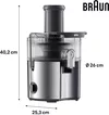 cumpără Storcător de suc centrifugal Braun JC501BI-SJ7000 în Chișinău 