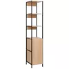 купить Офисный стеллаж Deco Lanta S 33x41x176H Oak/Black в Кишинёве 