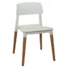 купить Пластиковый стул, деревянные ножки 475x485x750 мм, белый в Кишинёве 