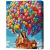 купить Картина по номерам BrushMe RMG0040FC 30x40 см (без коробки) Воздушные шары счастья в Кишинёве 