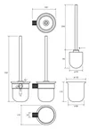 купить Ёршик для унитаза Bemeta Brilia, perie WC perete 177113010 в Кишинёве 