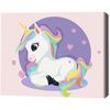 купить Картина по номерам BrushMe KBS0074FC 30x40 сm (fără cutie) Unicorn printre inimioare в Кишинёве 