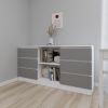 cumpără Comodă Smartex (16133) Т3 120cm Alb+Grafit în Chișinău 