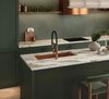 купить Смеситель кухонный Helika-AquaSanita 7003-G COLOS Gold+black silicon hose в Кишинёве 