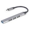 cumpără Adaptor de rețea USB Cablexpert UHB-CM-U3P1U2P3-02, USB Type-C 4-port USB hub (USB3 x 1 port, USB2 x 3 ports) în Chișinău 