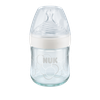 Бутылочка стеклянная NUK Nature Sense с силиконовой соской (0-6 мес) 120 мл 
