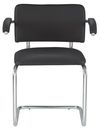 купить Стул Nowystyl 41100018 SYLWIA ARM chrome, negru в Кишинёве 