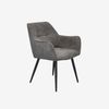 купить Комплект стол и стулья Evelin di Costacurta стол DT-533R B + 4 стула YTC-090B UF885-15 (Dark grey) в Кишинёве 