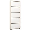 купить Полка для обуви Mobildor-Lux Leo Slim 100x16x203H cm Sonoma/White в Кишинёве 