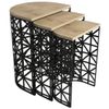 купить Журнальный столик Trendy Stil Metal Ferforje, Stejar, masa de cuibarit (3 bucati) в Кишинёве 