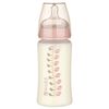 "Baby-Nova" Силиконовая детская бутылочка с широким горлышком, 300 мл, от 0 до 24 месяцев, средний поток, без BPA, с дополнительной соской, 1 шт.