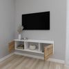 купить Тумба напольная для TV Smartex (16604) Т11 140 TV-Навесная Alb+Stejar inchis в Кишинёве 