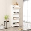 cumpără Raft pentru încălțăminte Mobildor-Lux Leo Slim 50x16x164H cm White/Sonoma în Chișinău 