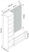 cumpără Mobilă pentru antreu Trendy Noe-8300, 135x210x35cm (GTR003991) în Chișinău 