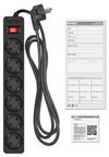 cumpără Filtru electric Sven SF-06E, 6 Sockets, Children protection, Non-Flammable, 3.0m, Black în Chișinău 