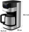 купить Кофеварка Klarstein Arabica 1.5 Inox/Black в Кишинёве 