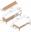 купить Стенка Trendy Valensiya-140, орех (комплект мебели для гостиной) (GTR001248) в Кишинёве 