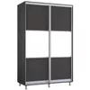 cumpără Dulap Mobildor-Lux Aron-P 1.0m-1.8m uși glisante din PAL orizontal (130x60x220H cm) Anthracite în Chișinău 