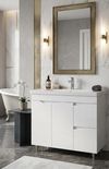 cumpără Dulap pentru lavoar Mashtab 11787 Print cu 2 sertare+usa 100cm Alb în Chișinău 