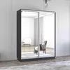 купить Шкаф Mobildor-Lux Fox uși glisante din oglinzi (170x60x230H cm) Anthracite в Кишинёве 