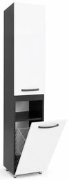 купить Шкаф-пенал Mashtab 10835 Agat cu cos 350x350x1900 Antracit Alb в Кишинёве 