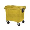 купить Бак мусорный 1100 л пластиковый на колесах (желтый) UNI в Кишинёве 