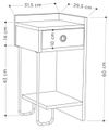 cumpără Noptieră Trendy Sirius Dreapta, Alb, 32x61x30cm (GTR001514) în Chișinău 