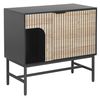 cumpără Comodă Deco Merlin 80x40x74.7H Oak/Black în Chișinău 
