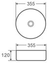 cumpără Lavoar Nomi Centro 355x355x120 круглый черный мат în Chișinău 