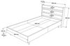 купить Кровать детская Trendy On13-S-100x200cm, Nuc в Кишинёве 
