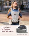 купить Кенгуру Momcozy HC014-GR00NB-B Marsupiu cu sezut pe sold Air Mesh-Grey в Кишинёве 