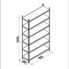 купить Стеллаж металлический Moduline 900Wx380Dx2440H мм, 6 полок/0164PE антрацит в Кишинёве 