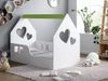 купить Кровать Happy Babies House Heart L01 70x140 (White/Pastel Green) в Кишинёве 