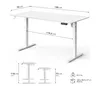 купить Стол компьютерный Sense7 Nojo Light 140x70 White в Кишинёве 
