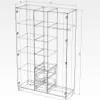 купить Шкаф Smartex (15834) N14 140cm Alb+Grafit в Кишинёве 