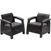 cumpără Mobilier pentru grădină Keter Corfu II Duo Set Graphite/Coolgrey (258976) în Chișinău 