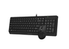 Комплект клавиатура + мышь A4Tech F1512, проводной, черный 